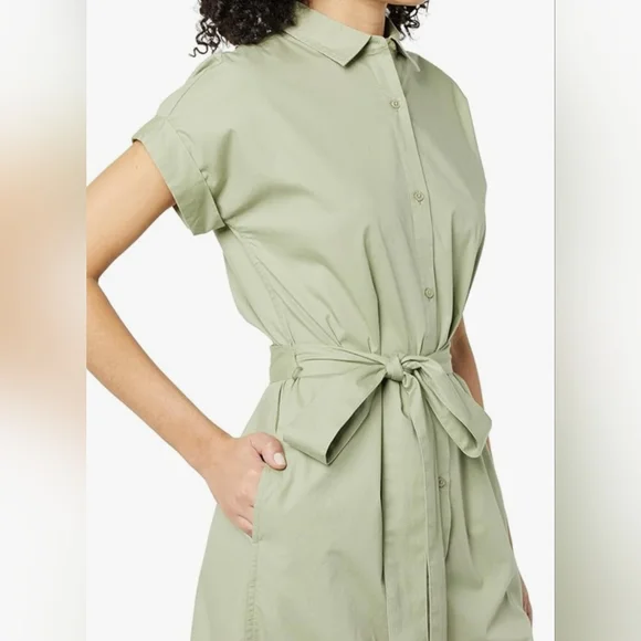 Amazon Essentials | Dresses | Shirt Dress Light Sage Green | Poshmark